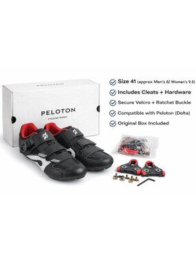 Peloton Cycling Shoes Mens 8 Womens 9.5 EU 41 w Cleats